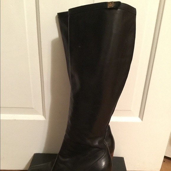 Gucci Tall Boots Black Leather sz 8 - Picture 4 of 4